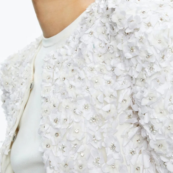 ALICE + OLIVIA Floral Applique Jacket - Picture 2 of 11